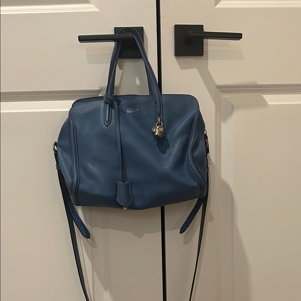 Alexander McQueen Blue Satchel Bag